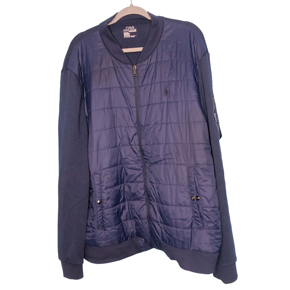Polo Ralph Lauren Jacket Mens XXL Blue Perfomance Down Puffer Insulated Coat